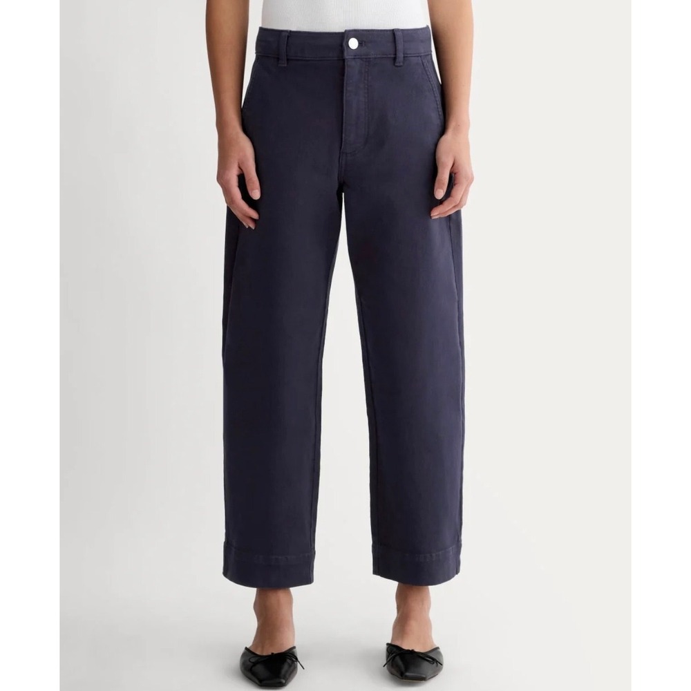 Everlane Womens Cotton‎ Utility Straight Leg Pant Navy Size 4